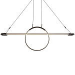 Светодиодная люстра Black LED Circle and Oval Lamp варинант исполнения - 1 | Loft Concept в Тюмени