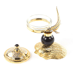 Икорница с декором "Стерлядка на ракушке" с гравировкой на подставке из натурального камня Обсидиан Decorative Cavair Dishes варинант исполнения - 2 | Loft Concept в Тюмени