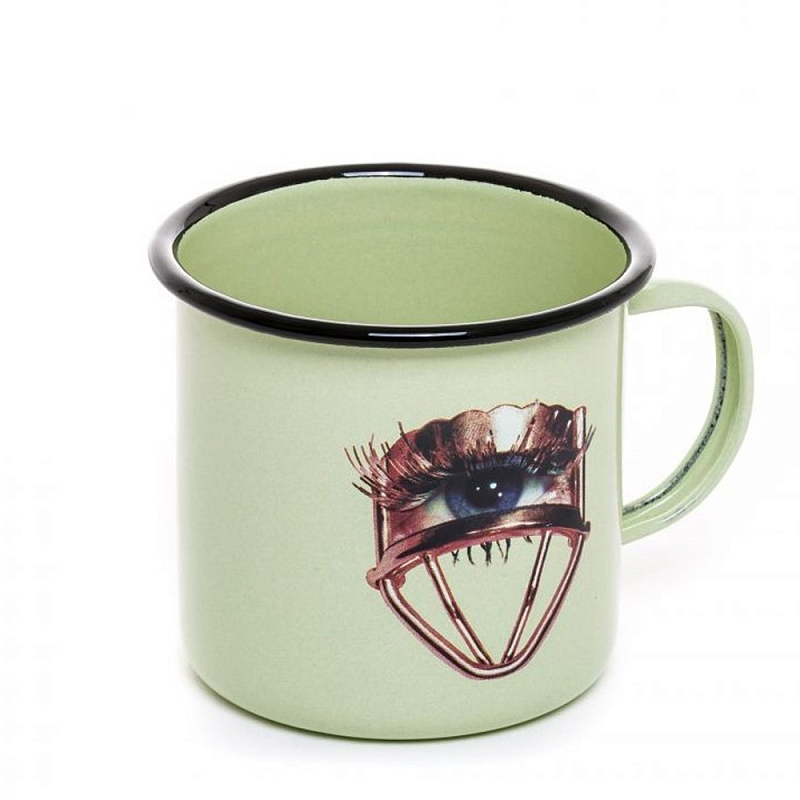 Кружка Seletti Mug Eye Салатовый Коричневый Кружка Seletti Mug Eye Салатовый Коричневый в Тюмени | Loft Concept