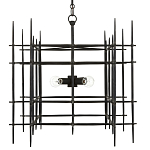 Люстра черная квадратной остроконечной формы Black Square варинант исполнения - 3 | Loft Concept в Тюмени