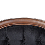 Кресло с мягкой обивкой из черного велюра на 4-х деревянных ножках Evelyn Classical Armchair варинант исполнения - 4 | Loft Concept в Тюмени