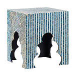 Приставной столик с инкрустацией раковинами устриц Bone Inlay варинант исполнения - 6 | Loft Concept в Тюмени