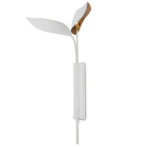 Бра белое с 2-мя плафонами в виде лепестков Delicate Flower