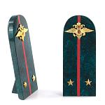 Сувенир Погон МВД из натурального камня змеевик Souvenir Epaulets варинант исполнения - 2 | Loft Concept в Тюмени