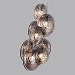 Люстра подвесная с 8-ю круглыми плафонами из рельефного стекла Disc Light варинант исполнения - 3 | Loft Concept в Тюмени