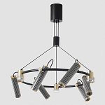 Люстра круглая с 9-ю цилиндрическими плафонами на магнитном креплении Bronze Concert варинант исполнения - 4 | Loft Concept в Тюмени