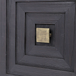 Тумба черная из дерева двухдверная Geometric Double Door Nightstand варинант исполнения - 2 | Loft Concept в Тюмени