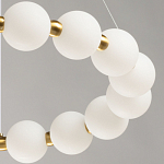 Люстра круглая с матовыми белыми шарами PEARLS Suspension варинант исполнения - 9 | Loft Concept в Тюмени