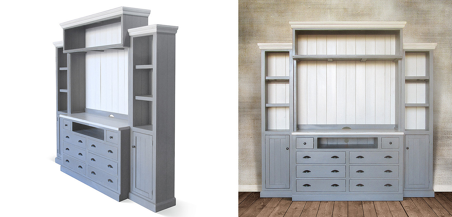 Шкаф-стеллаж Sandro Provence HARMONIE Weathered Grey Шкаф-стеллаж Sandro Provence HARMONIE Weathered Grey - Loft-Concept в Тюмени