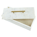 Шкатулка из белого мрамора Save Time варинант исполнения - 3 | Loft Concept в Тюмени