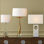 Настольная лампа с прозрачным корпусом и фактурным абажуром Charm and Luxury варинант исполнения - 3 | Loft Concept в Тюмени