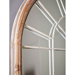 Зеркало-окно настенное в венецианском стиле с деревянной рамой бежевого цвета Venetian Smooth варинант исполнения - 7 | Loft Concept в Тюмени