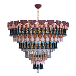 Люстра круглая с декором из разноцветных элементов в виде листьев Changing Seasons варинант исполнения - 3 | Loft Concept в Тюмени