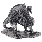 Декоративная статуэтка Дракон Dragon Black Silver Statuette варинант исполнения - 4 | Loft Concept в Тюмени
