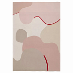 Плед из хлопка бежевого цвета с абстрактным принтом Elysian Flow Peach варинант исполнения - 1 | Loft Concept в Тюмени