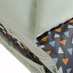 Постельное белье из сатина с принтом треугольники 150х200 см Triangular Dreams варинант исполнения - 4 | Loft Concept в Тюмени