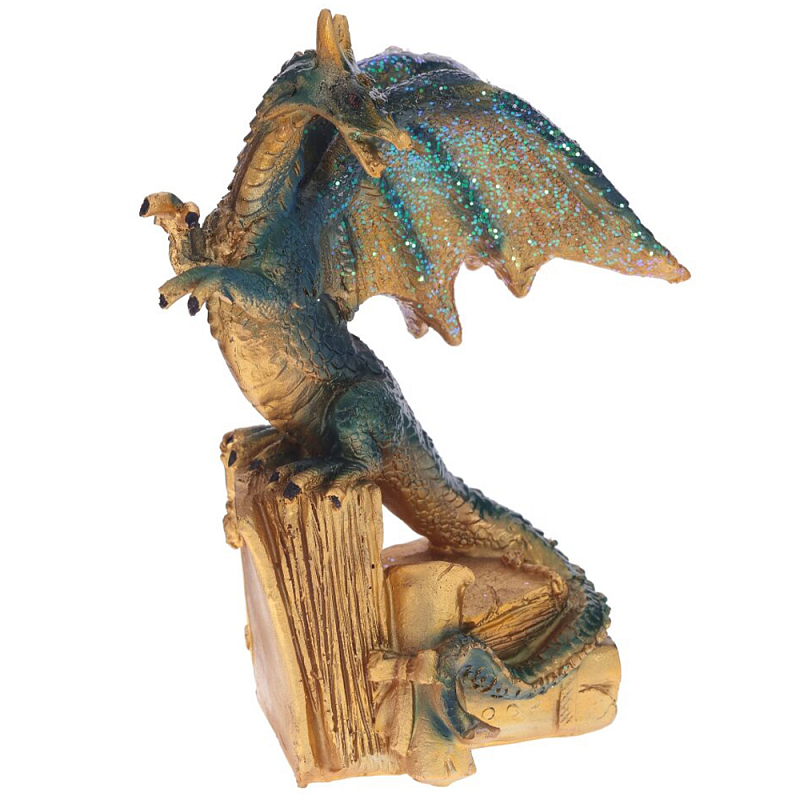 Декоративная статуэтка Дракон Multicolor Gold Dragon Treasure Keeper Statuette Золотой Мульти Декоративная статуэтка Дракон Multicolor Gold Dragon Treasure Keeper Statuette Золотой Мульти в Тюмени | Loft Concept