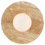 Бра в виде диска с плафоном из матового белого стекла Marble Glow варинант исполнения - 3 | Loft Concept в Тюмени