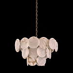 Люстра трехъярусная с подвесками из округлых элементов Cryptocrystalline Stone варинант исполнения - 2 | Loft Concept в Тюмени