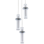 Подвесной светильник хром Trio Odile Acrylic Tube Hanging Lamp Chrome варинант исполнения - 1 | Loft Concept в Тюмени