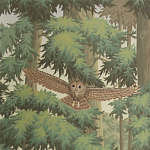 Обои ручная роспись Redwoods Sequoia colourway on Aurore scenic paper варинант исполнения - 2 | Loft Concept в Тюмени