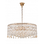 Люстра круглая с хрустальными подвесками на золотистом каркасе Roul Crystal Light варинант исполнения - 9 | Loft Concept в Тюмени
