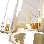 Люстра подвесная круглая с мраморными прямоугольными вставками и золотым основанием Диаметр 55 см Marble square Chandelier варинант исполнения - 3 | Loft Concept в Тюмени