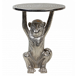 Столик с подстольем в виде обезьянки Bombay Nickel варинант исполнения - 2 | Loft Concept в Тюмени