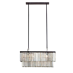 Люстра линейная прямоугольная с подвесками из натурального перламутра Nacre варинант исполнения - 1 | Loft Concept в Тюмени