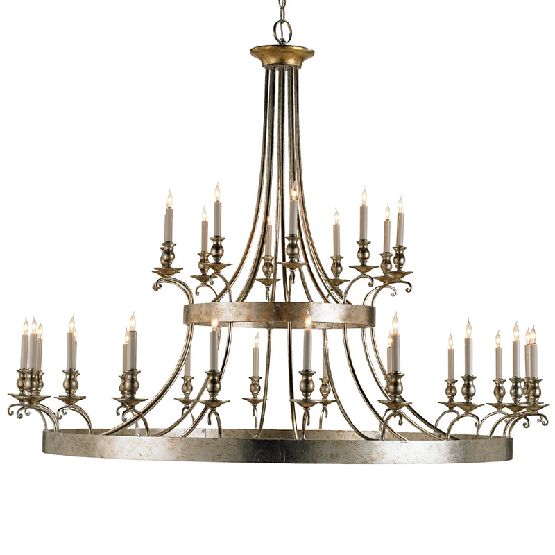 Люстра большая двухъярусная на 30 ламп Grand Chandelier Винтажное Темное Золото Серебро винтаж Люстра большая двухъярусная на 30 ламп Grand Chandelier Винтажное Темное Золото Серебро винтаж в Тюмени | Loft Concept