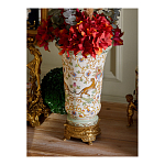 Ваза из фарфора на бронзовом основании Turquoise Blooming Garden варинант исполнения - 9 | Loft Concept в Тюмени