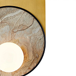 Бра с каменным диском в металлической раме Sandstone Painting варинант исполнения - 3 | Loft Concept в Тюмени