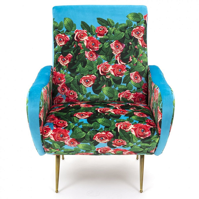 Кресло Seletti Armchair Roses Бирюзовый Красный Латунь Кресло Seletti Armchair Roses Бирюзовый Красный Латунь в Тюмени | Loft Concept