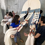 Настенное украшение из нитей Корона с кисточками Crown Wall Hanging варинант исполнения - 3 | Loft Concept в Тюмени