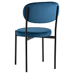 Стул с круглым сиденьем на металлическом основании ALFIE CHAIR Blue варинант исполнения - 4 | Loft Concept в Тюмени