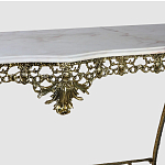 Консоль из бронзы с мраморной прямоугольной столешницей Bronze Console варинант исполнения - 2 | Loft Concept в Тюмени