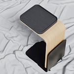 Stolik 90 поднос из массива дуба чёрного цвета варинант исполнения - 1 | Loft Concept в Тюмени