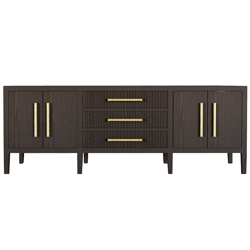 Большая VT-тумба Primo шпон темный орех Темный дуб Золотой в Тюмени | Loft Concept 