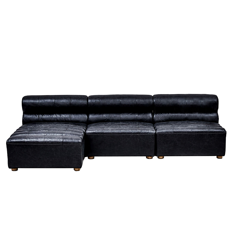 Диван Veronica Leather Sofa Черный Диван Veronica Leather Sofa Черный в Тюмени | Loft Concept