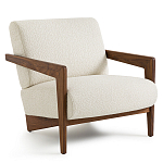 Кресло Avalon White Boucle из массива ореха варинант исполнения - 1 | Loft Concept в Тюмени