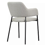 Стул мягкий с подлокотниками Chair Gray Upholstery Boucle варинант исполнения - 3 | Loft Concept в Тюмени