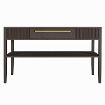 Дизайнерская Консоль с полкой и ящиком Primo Темный орех варинант исполнения - 8 | Loft Concept в Тюмени