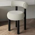 Стул с обивкой букле Pierres Grey Boucle Chair варинант исполнения - 2 | Loft Concept в Тюмени