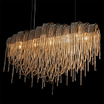 Люстра подвесная с металлическими цепочками и изогнутыми металлическими дугами 72 см Atlantis Chain варинант исполнения - 8 | Loft Concept в Тюмени