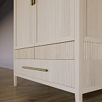 Шкаф платяной Primo с выдвижными ящиками шпон Черный дуб варинант исполнения - 5 | Loft Concept в Тюмени