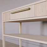 Дизайнерская Консоль с полкой и ящиком Primo Светлый дуб варинант исполнения - 3 | Loft Concept в Тюмени