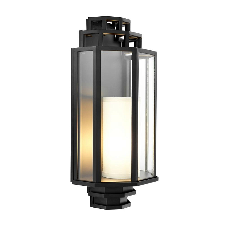 Бра Wall Lamp Monticello Черный Прозрачное Стекло Бежевый Бра Wall Lamp Monticello Черный Прозрачное Стекло Бежевый в Тюмени | Loft Concept