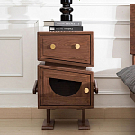 Тумбочка прикроватная с ящиком и дверцей Робот Robot Desk варинант исполнения - 1 | Loft Concept в Тюмени