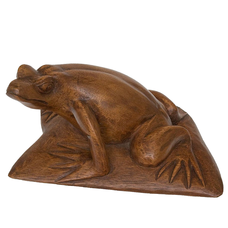 Статуэтка деревянная в виде лягушки Frog on a Rock Коричневый Статуэтка деревянная в виде лягушки Frog on a Rock Коричневый в Тюмени | Loft Concept