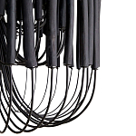 Люстра черная с несколькими ярусами деревянных палочек Bright Wooden Chandelier варинант исполнения - 6 | Loft Concept в Тюмени